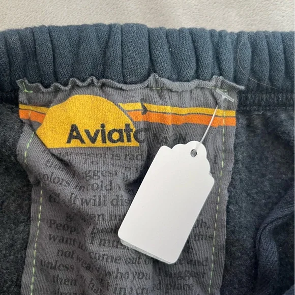NWT Aviator Nation Heart Embroidery Sweatpants Small - Picture 3 of 4